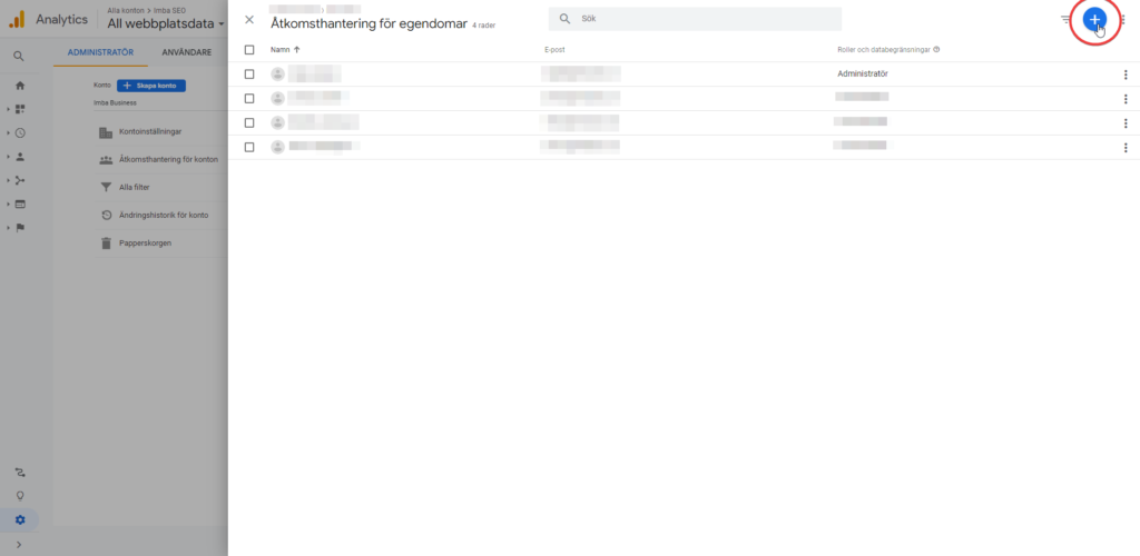 Google Analytics | Ge åtkomst till ny användare - Imba SEO